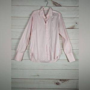 Aster Size 16 Shirt Men’s Pink Dress Made In Italy 100% Cotton.